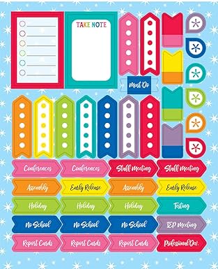 Schoolgirl Style Hello Sunshine Colorful Planner Stickers,