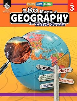 180 Days™: Social Studies, Geography for 3rd Grade