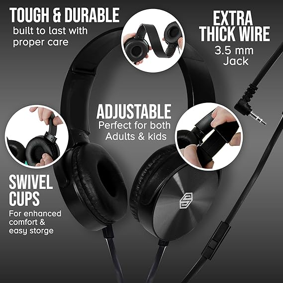 Premium Classroom Headphone & Mic Set 3.5mm