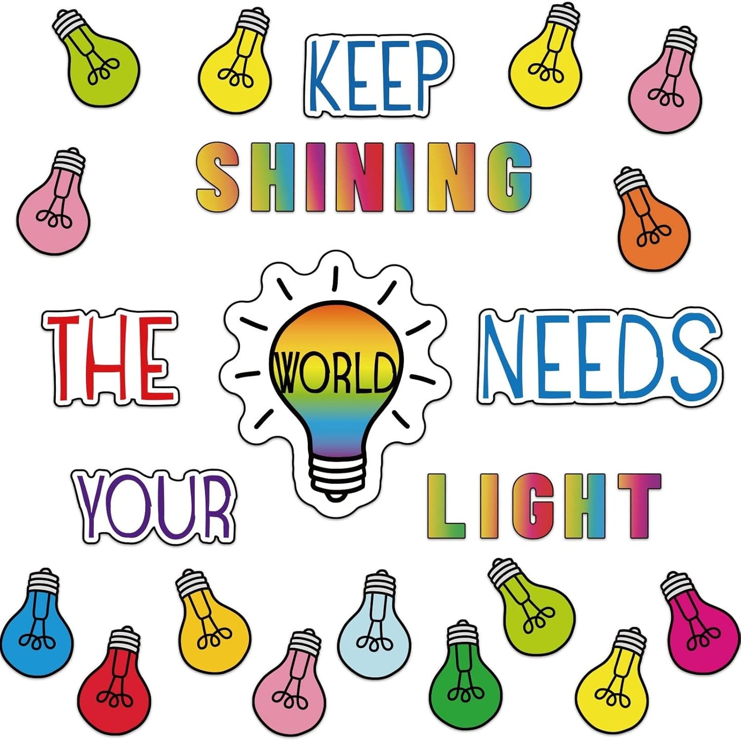 Light Bulb Keep Shining Classroom Bulletin Board Sets