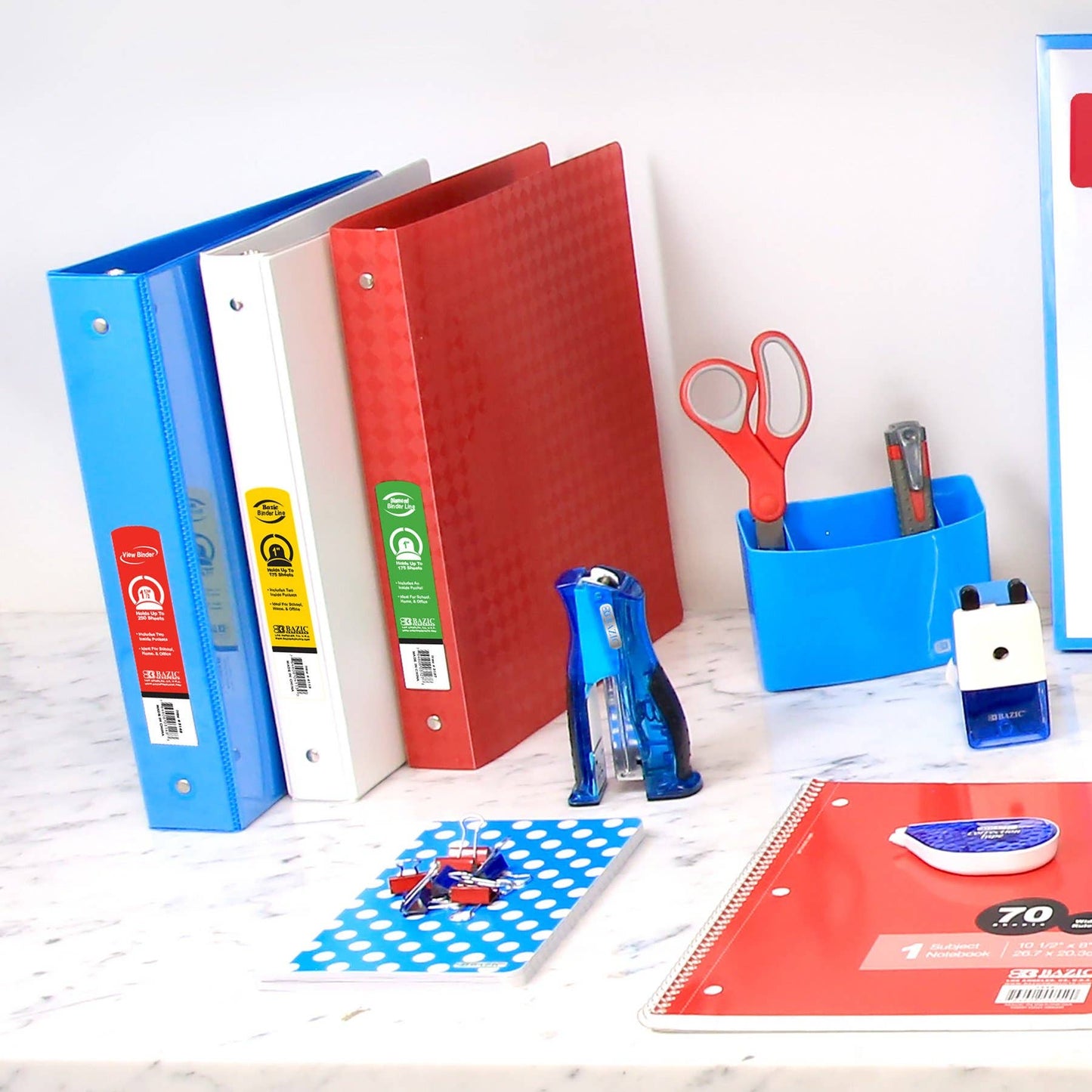 1.5" Assorted Color 3-Ring Binder w/ 2-Pockets