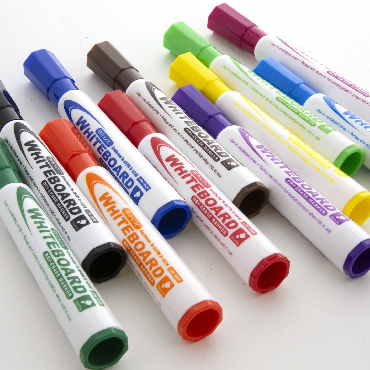 Bright Color Chisel Tip Dry Erase Markers - Pack of 12