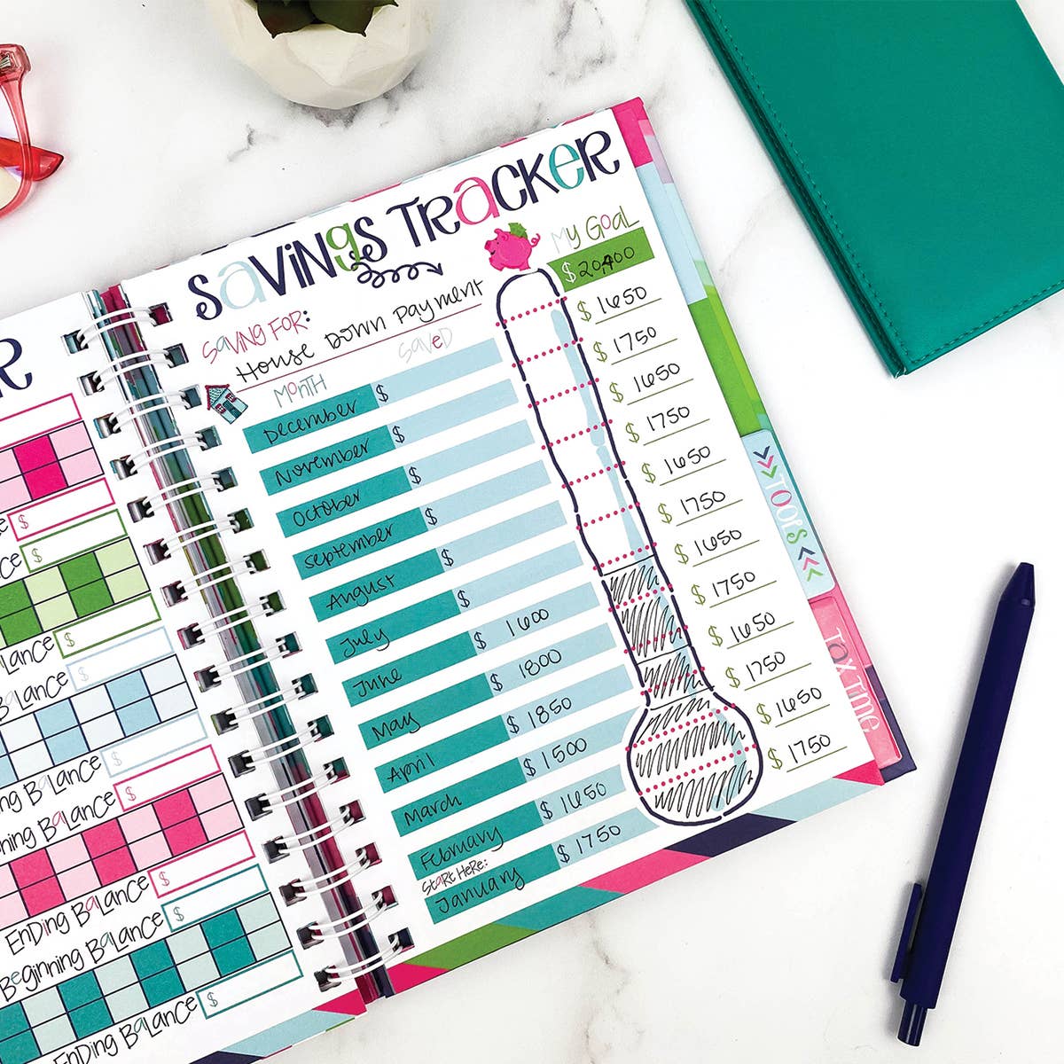 Budget Binder™ Bill Tracker Financial Planner | Open Stock: Stripes