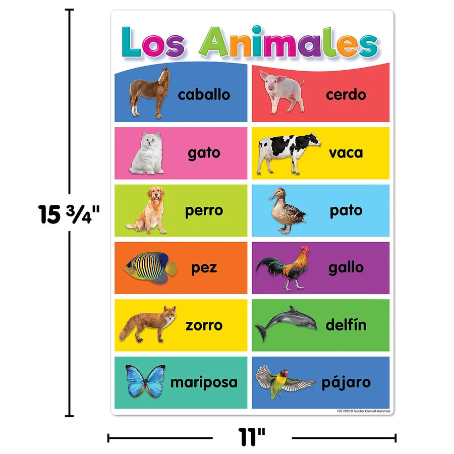 Spanish Colorful Early Learning Small Poster Pack