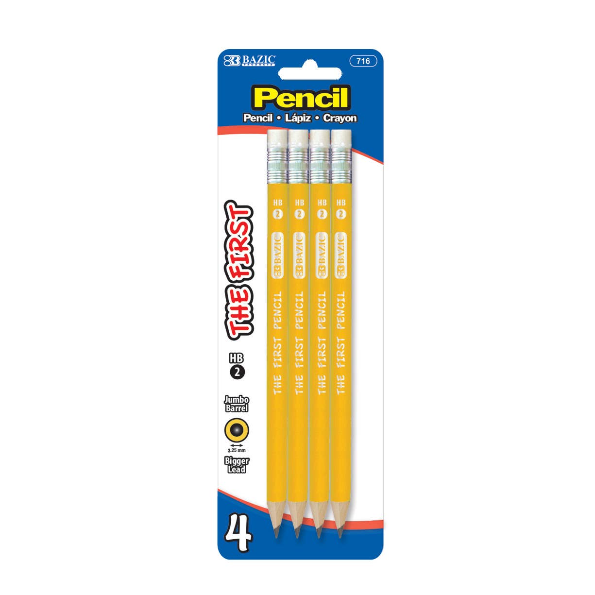 Yellow Pencil #2 Premium Jumbo (4/pack): 24