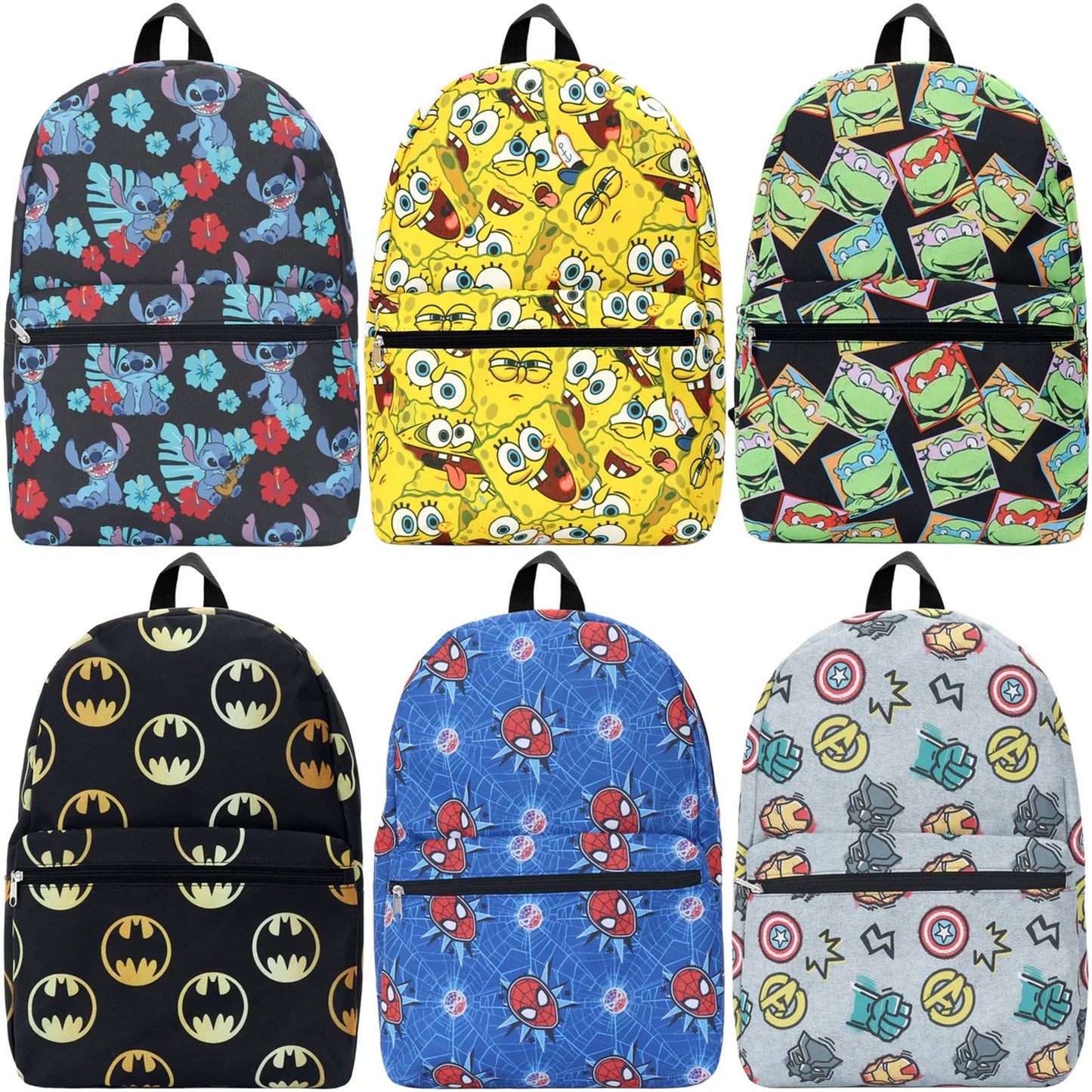 Printed Cartoon Back To School Backpacks- Assorted