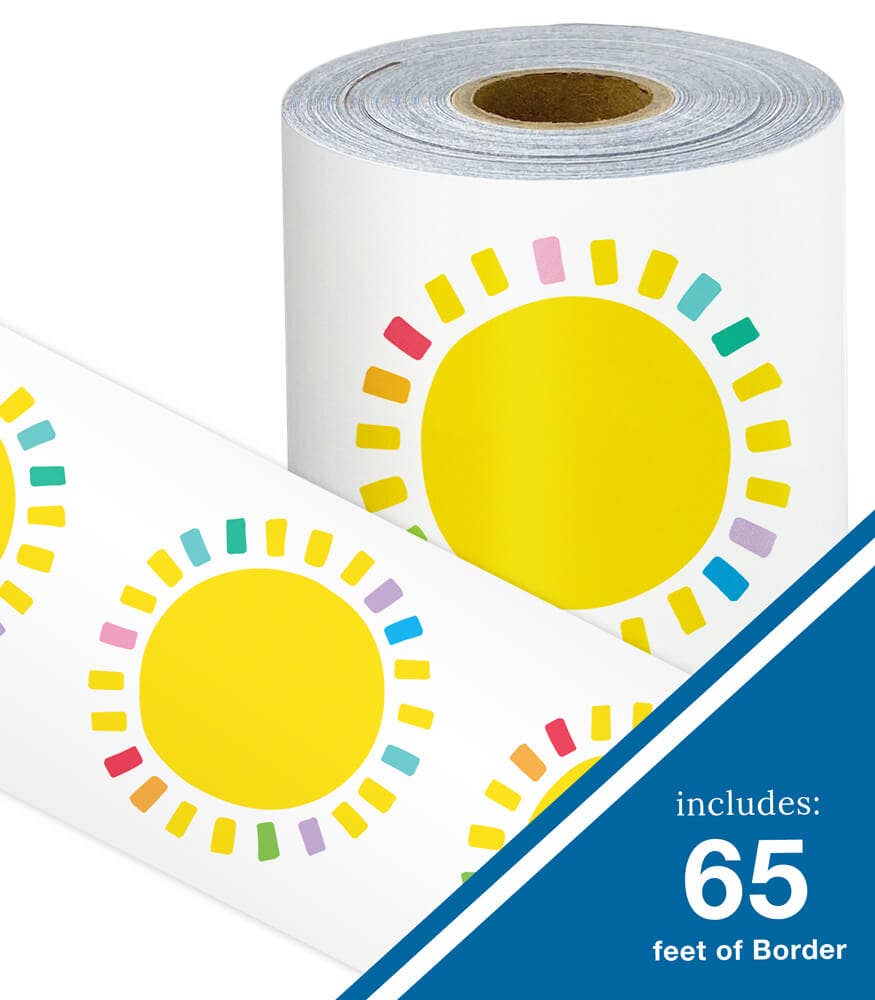 Happy Place Sunshine Rolled Straight Bulletin Board Borders