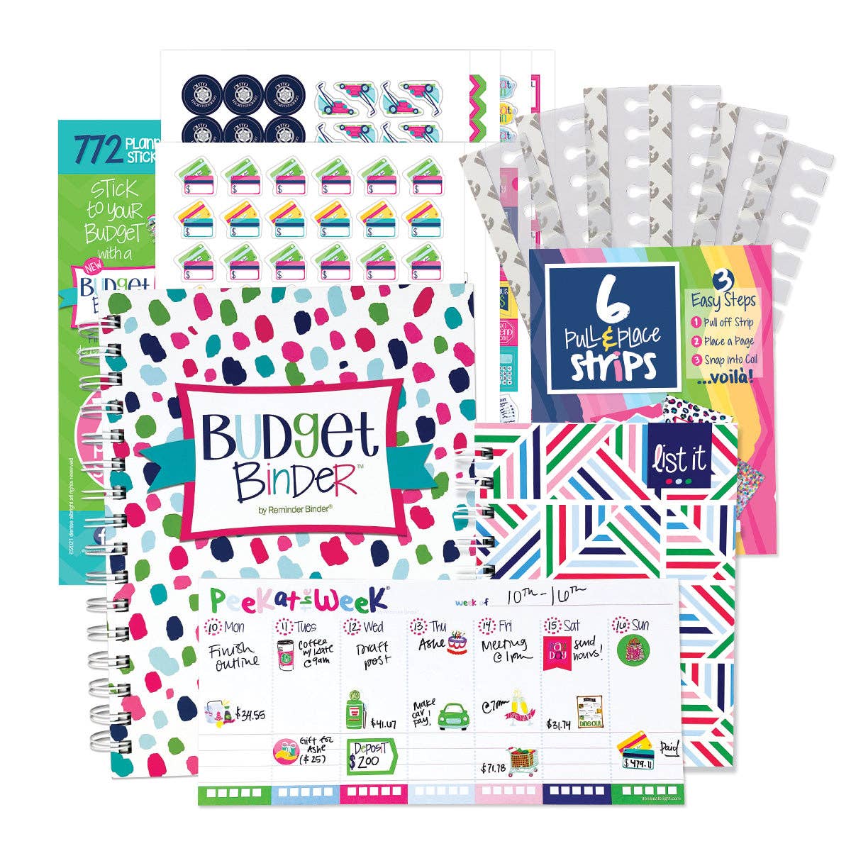 NEW! Budgeting Bundle | Budget Binder™ Planner + Accessories: Speckles Bundle