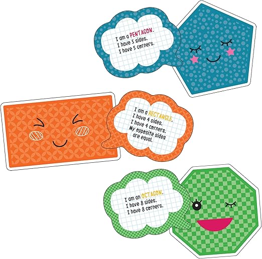 School Pop Shapes and Solids Bulletin Board Set