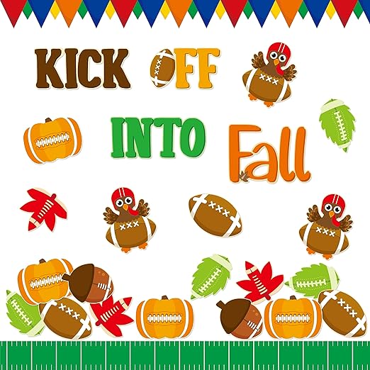 Fall Bulletin Board Set Fall Football