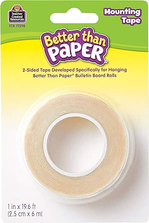 Teacher Created Resources® Better Than Paper® Mounting Tape White 1" x 19.6'