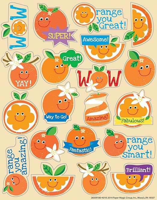Eureka Orange Stickers, Scented