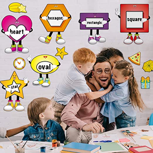 32 Pieces Shapes Bulletin Board Set for Classroom