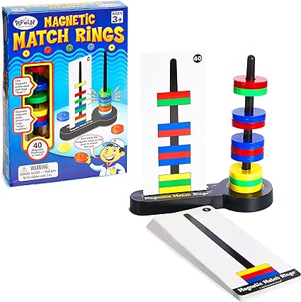 Magnetic Match Rings, Magnet Matching Game STEM Learning Toy for Kids