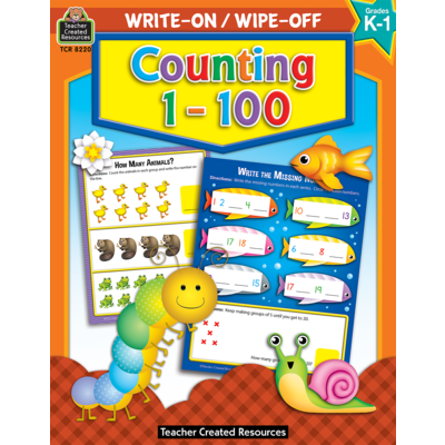 Write-On/Wipe-Off Book: Counting 1-100