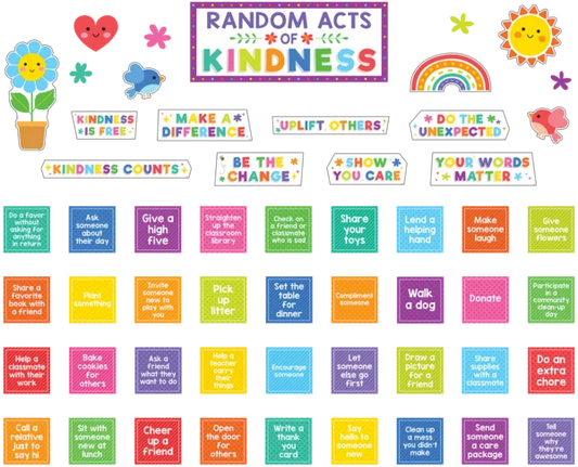 Colorful Random Acts of Kindness Bulletin Board