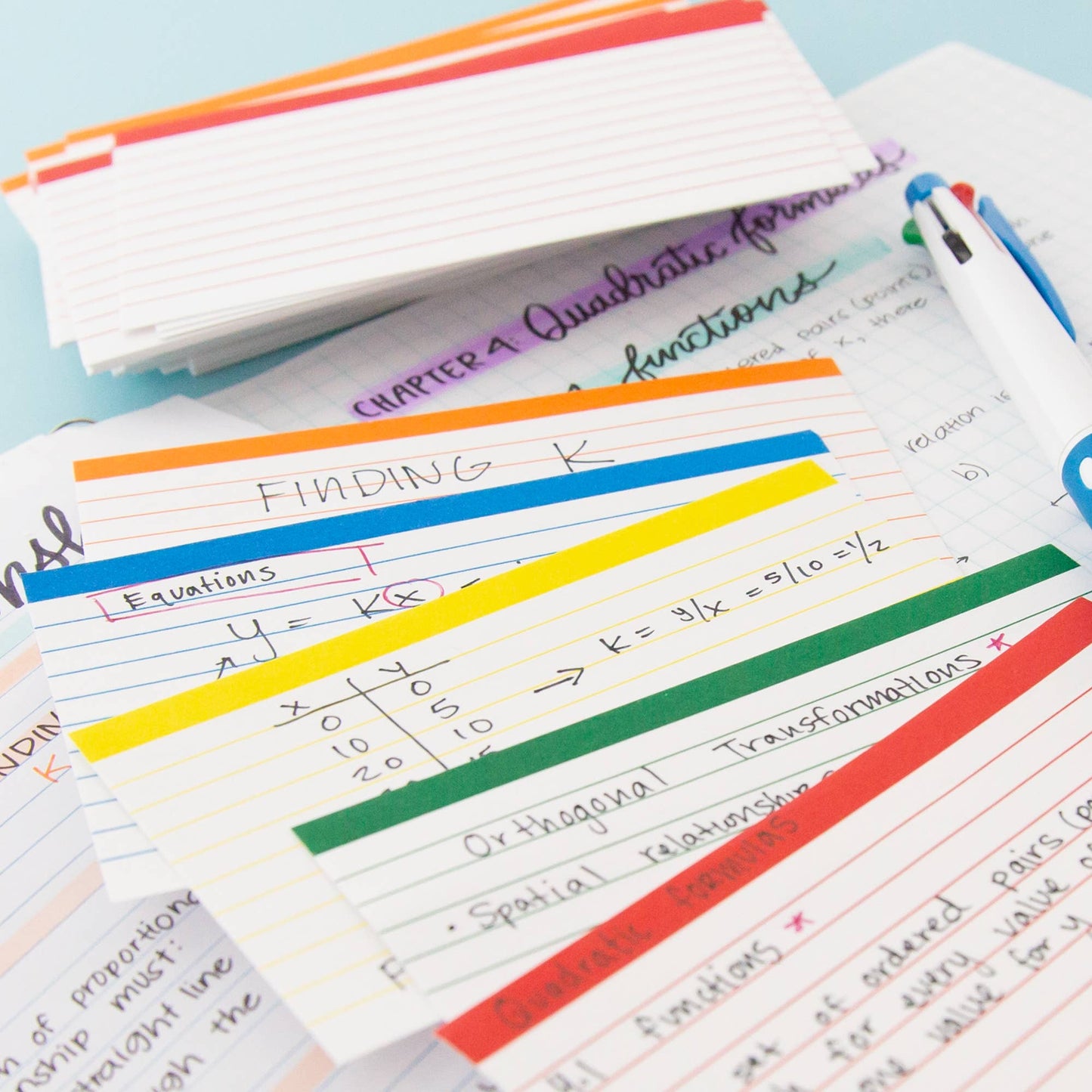 Ruled Color Coded Index Card 3" X 5" 100 Ct.: 36