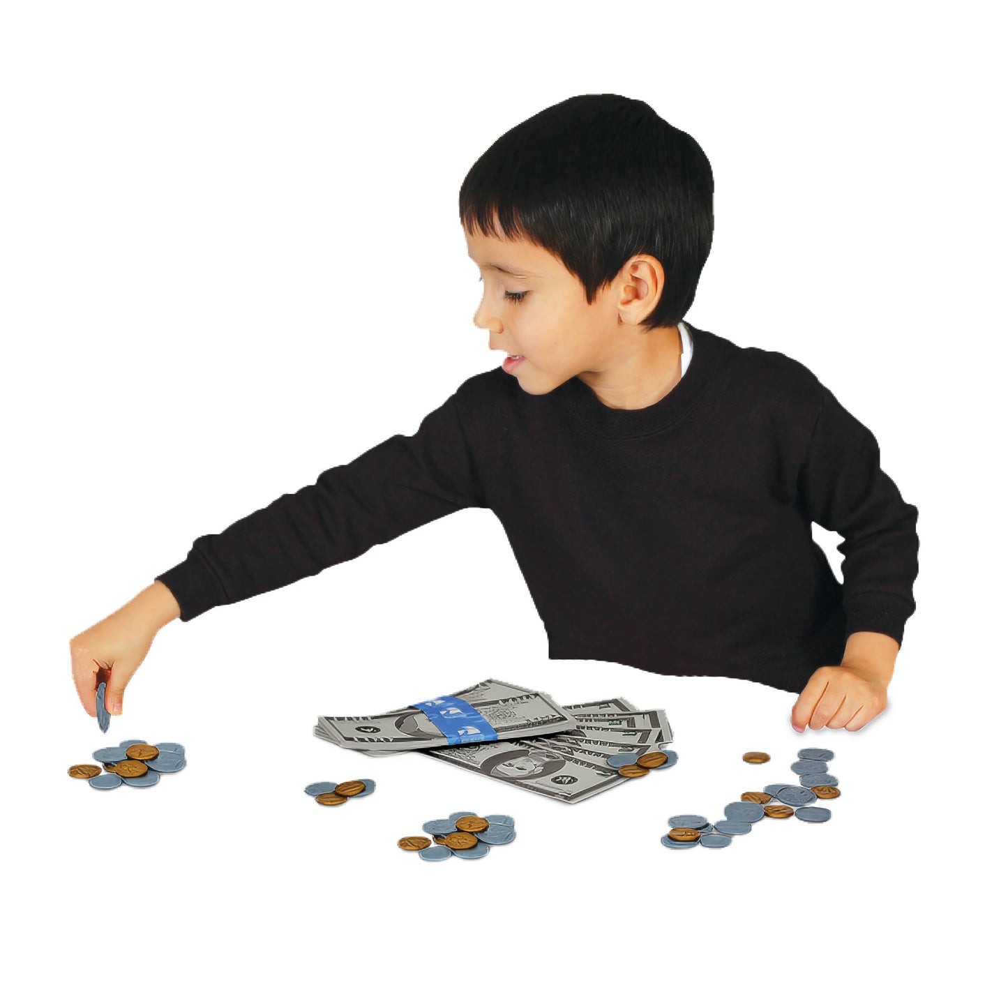 Kids Bank - Play Money Set: Plastic, cardboard