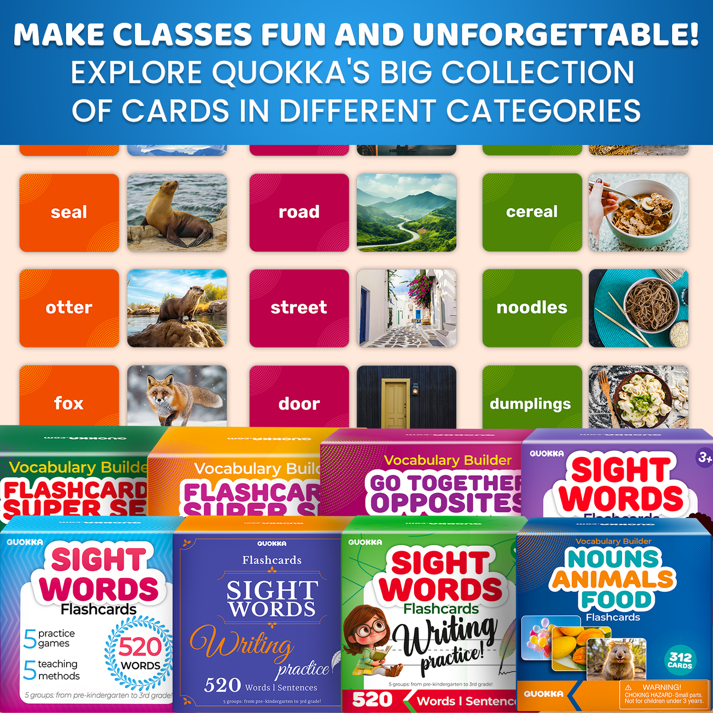 Flash Cards for Vocabulary Building | 312 cards
