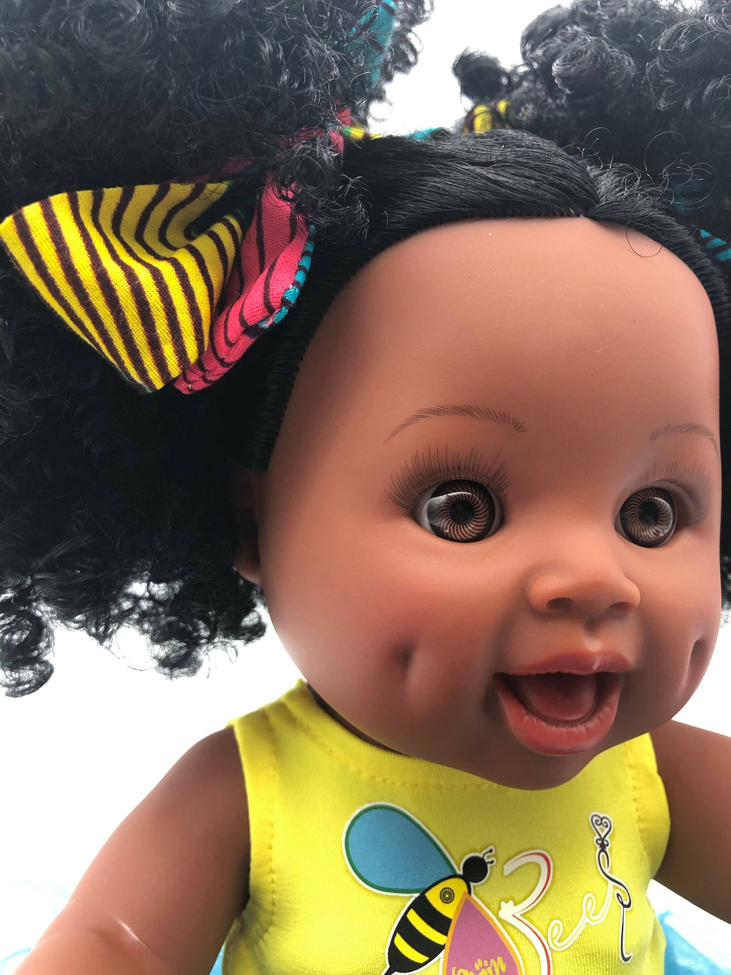 Sugar Puff Bee Black Baby Doll Natural Curly Hair
