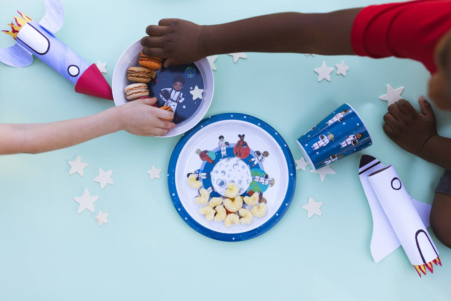 3-piece Melamine Space Theme Mealtime Set