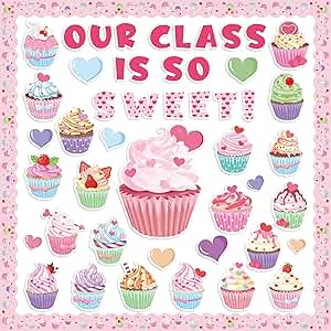 Valentine's Day Cupcake Bulletin Board