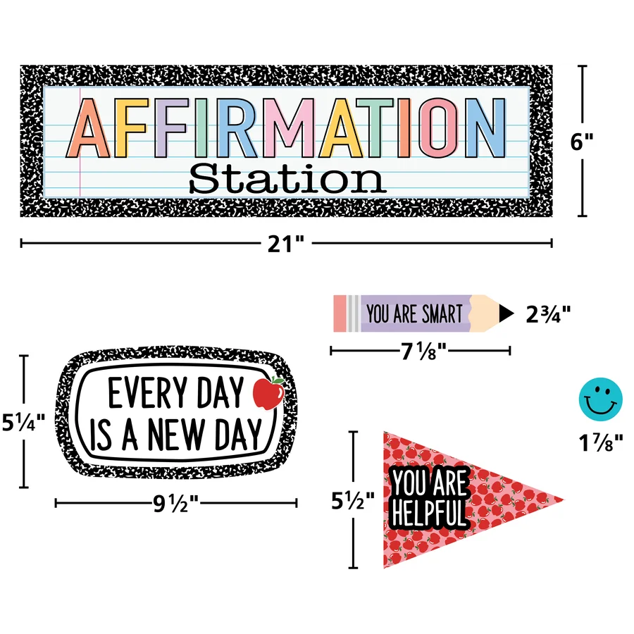 Cool for School Positive Affirmations Mini Bulletin Board