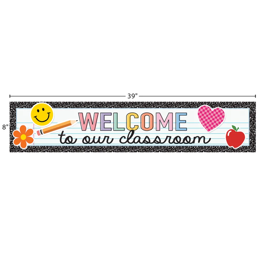 Cool for School Welcome to Our Classroom Banner