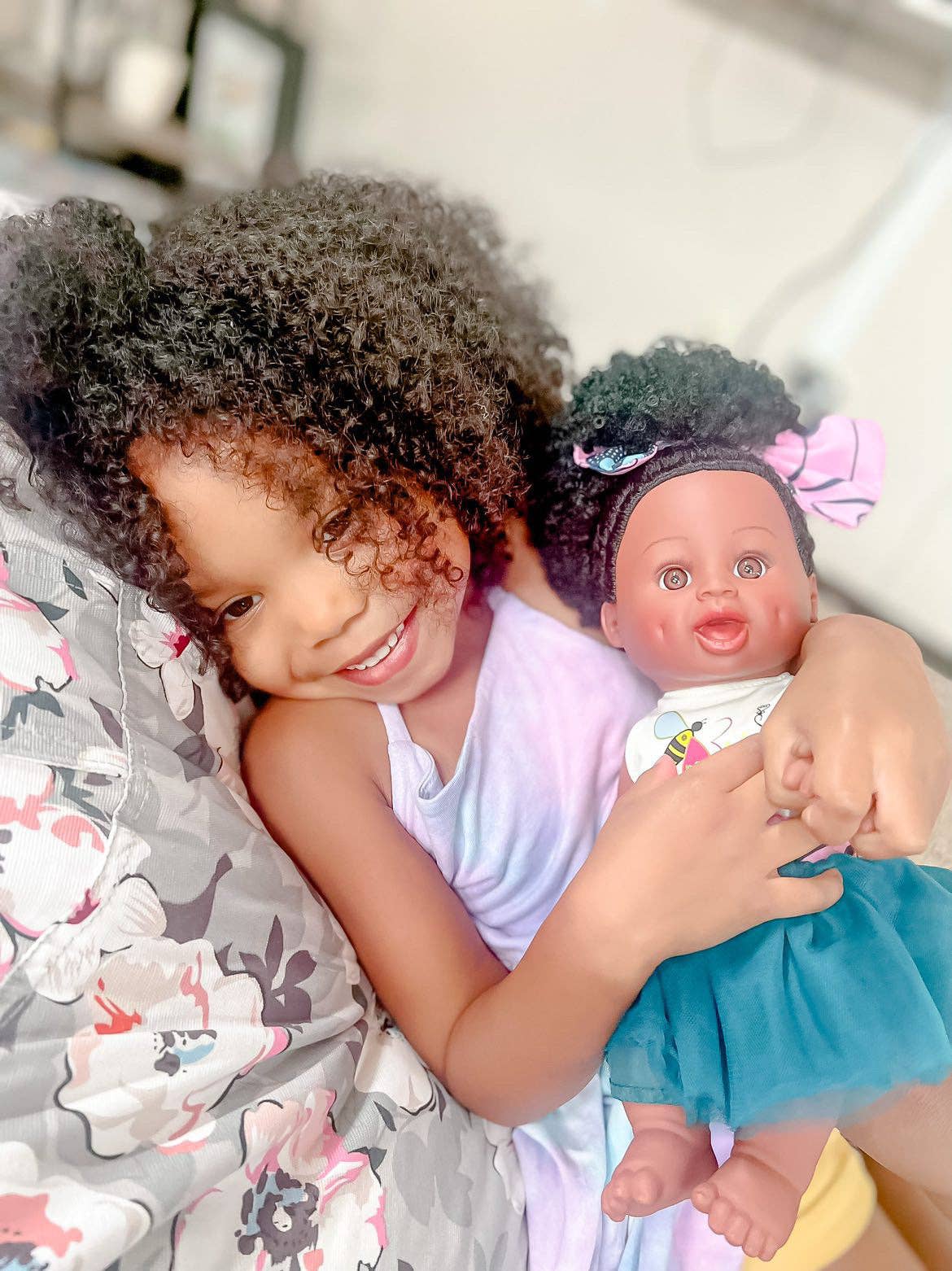 Positively Puffy BeeBlack Baby Doll Natural Curly Hair
