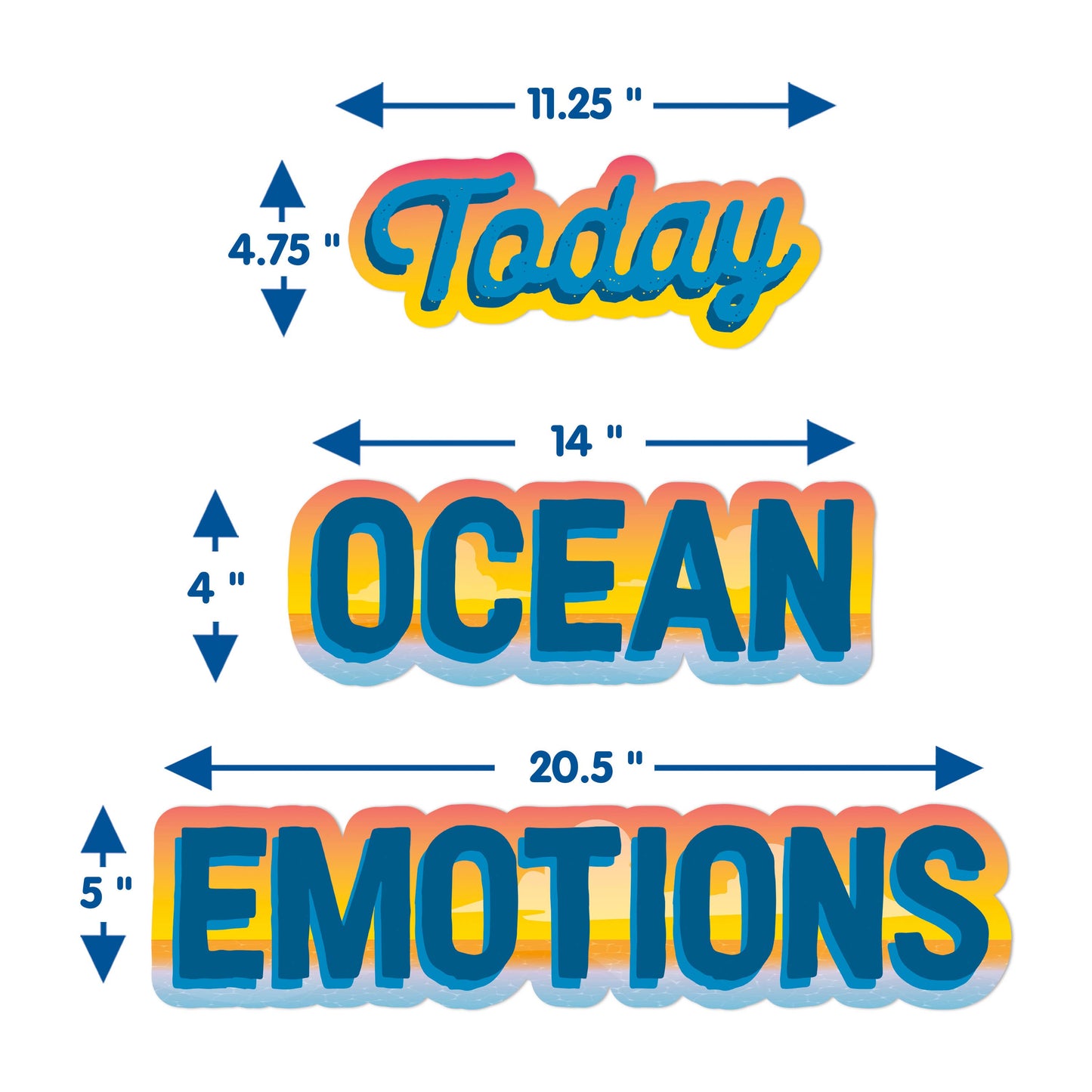 Seas the Day Ocean of Emotions Mini Bulletin Board Set
