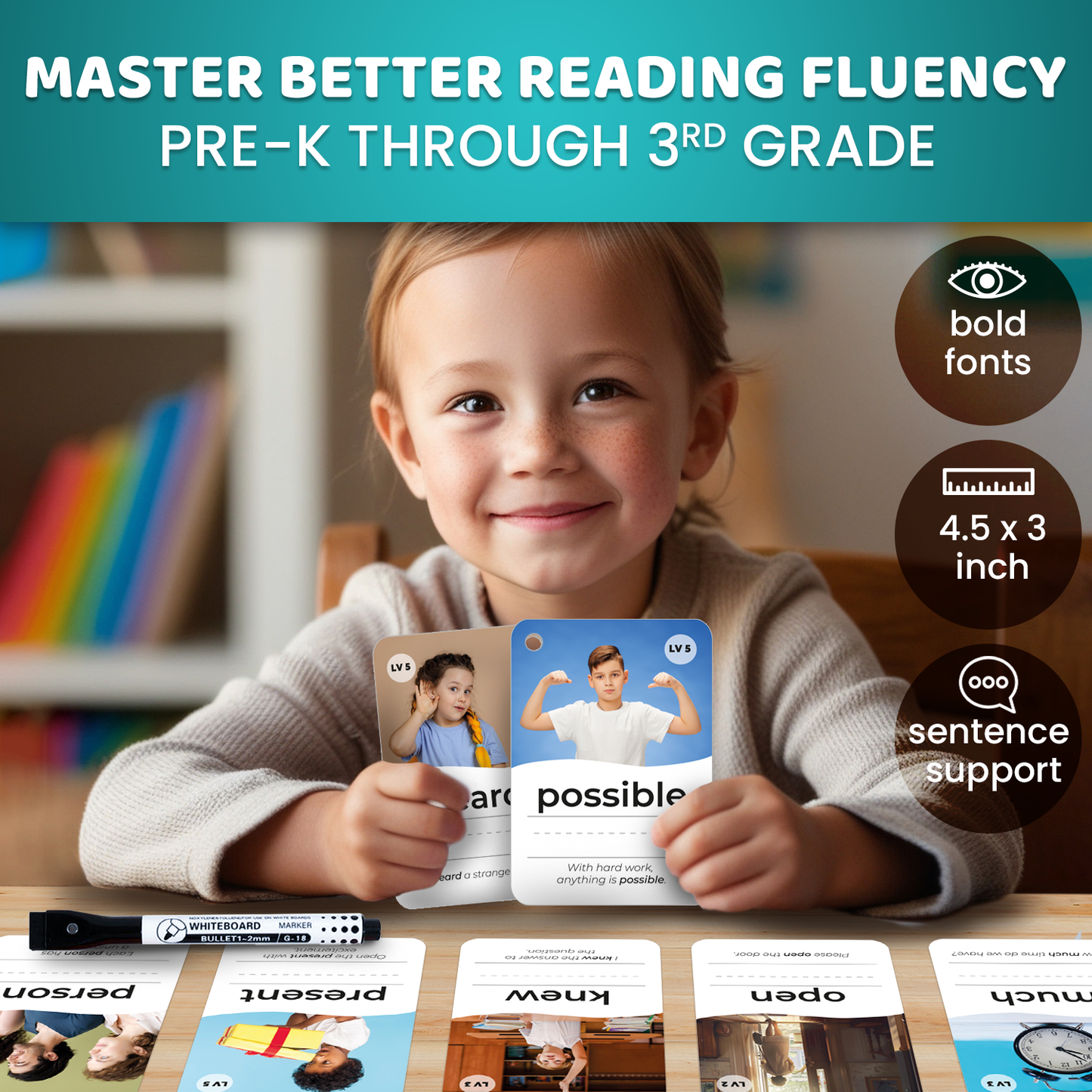 Flash Cards Writing Realistic Images