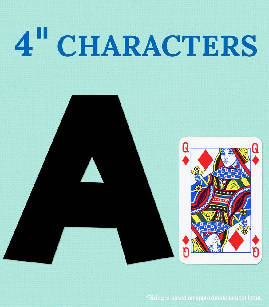 Black Combo Pack Bulletin Board Letters: 219 Pieces