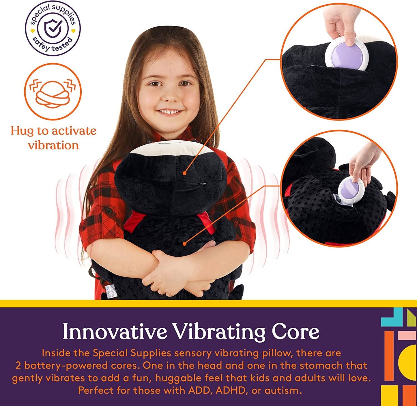Ladybug Sensory Vibrating Pillow