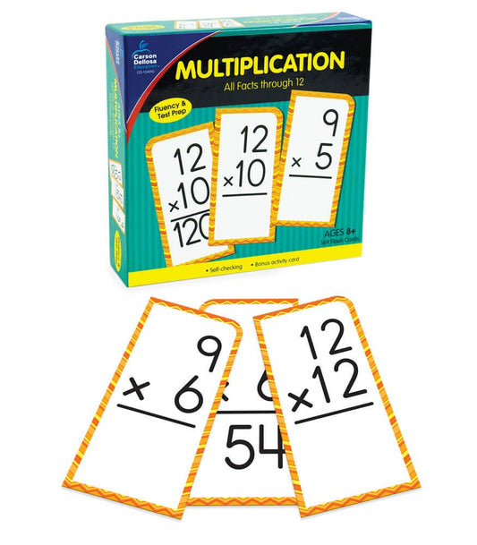 Multiplication All Facts through 12 Flash Cards