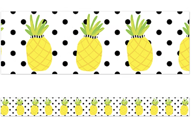 Simply Stylish Tropical Pineapple Border