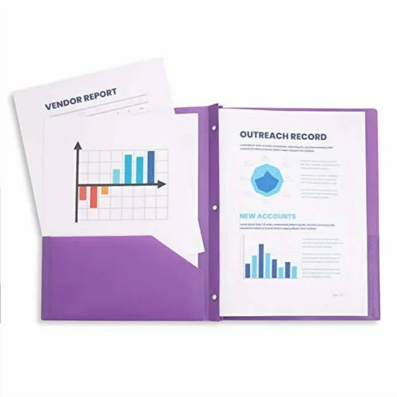 Two Pocket Folders prong folders