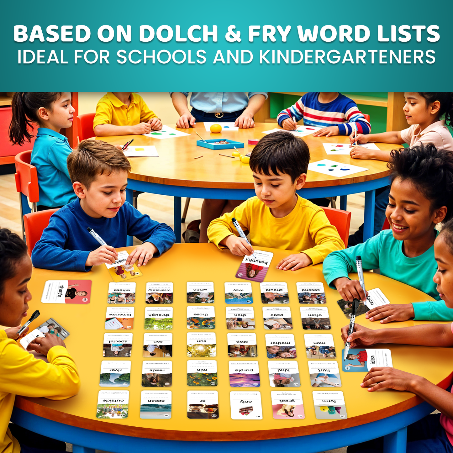 Flash Cards Writing Realistic Images