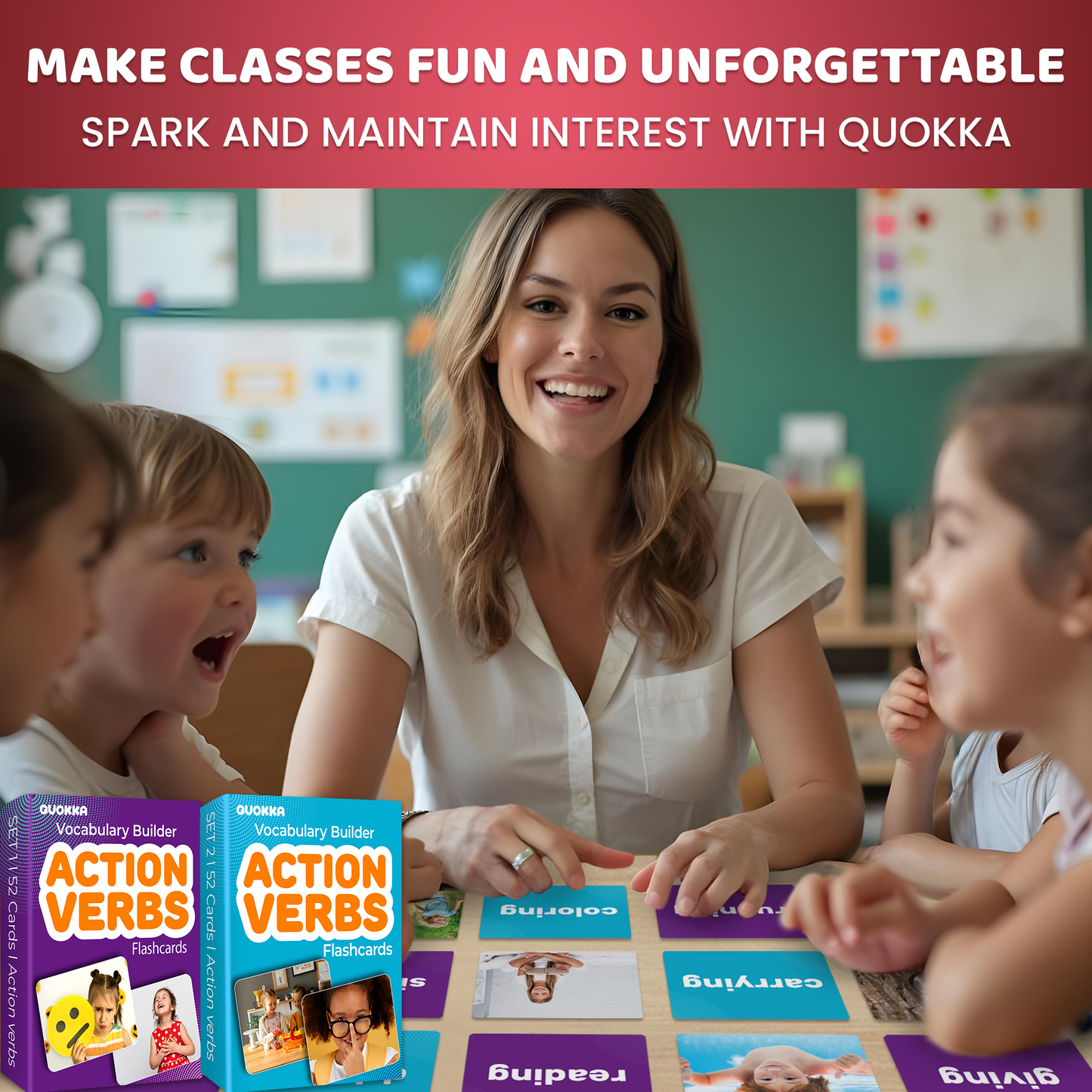 Flash Cards Age 4+ for Speech Therapy | Action Verbs