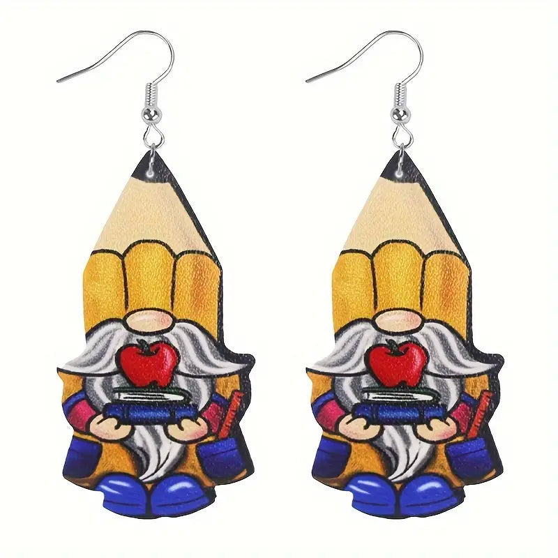 Gnome Pencil Earrings