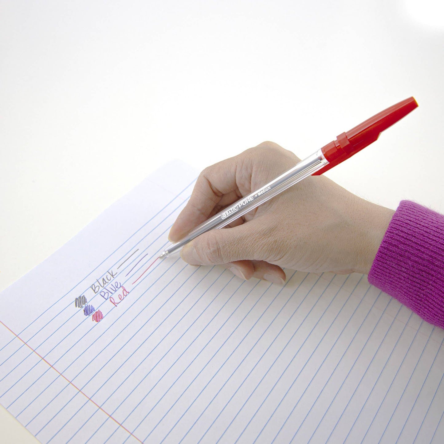 Pure Red Stick Pen - Pack of 12: Red