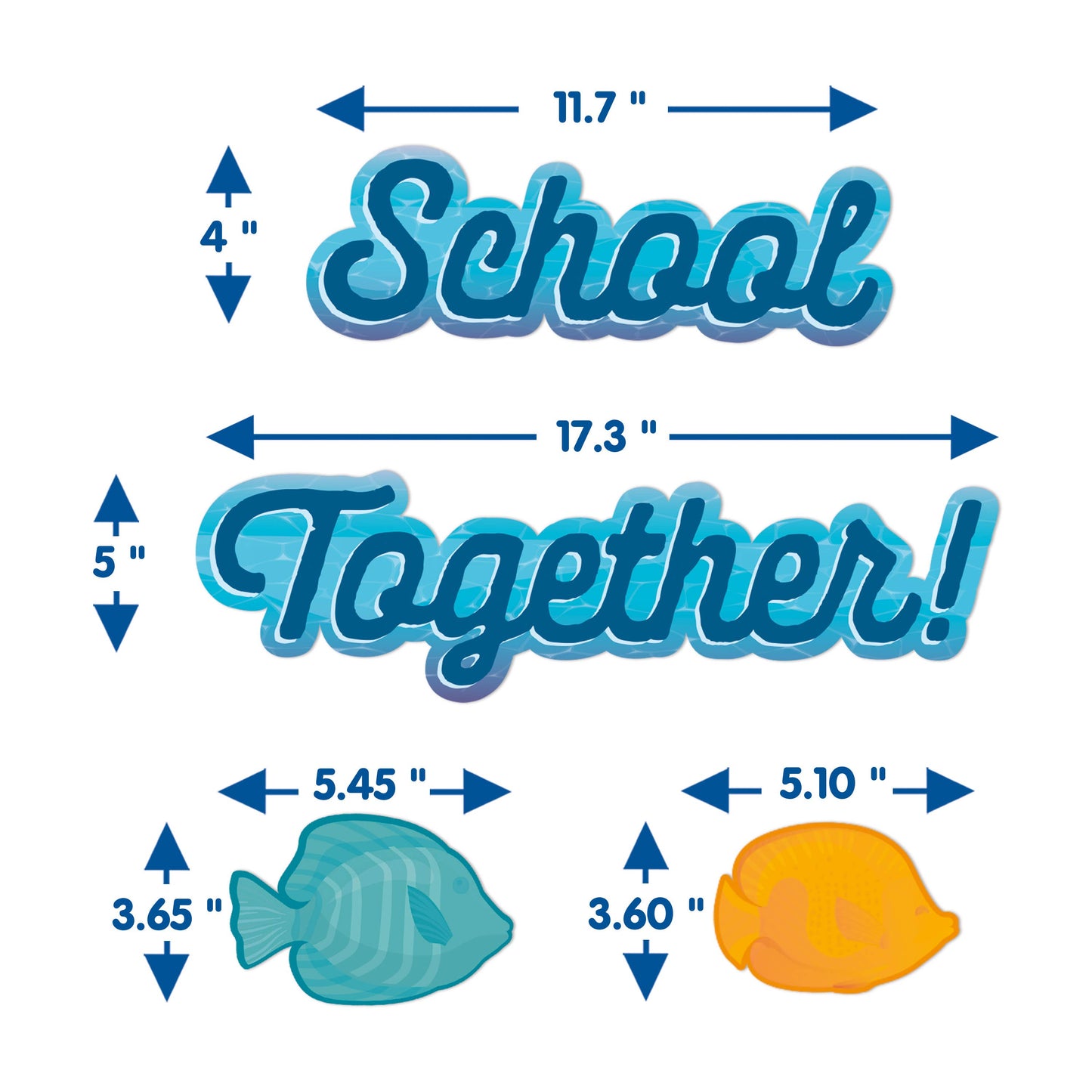 Seas the Day We Swim Together Mini Bulletin Board Set