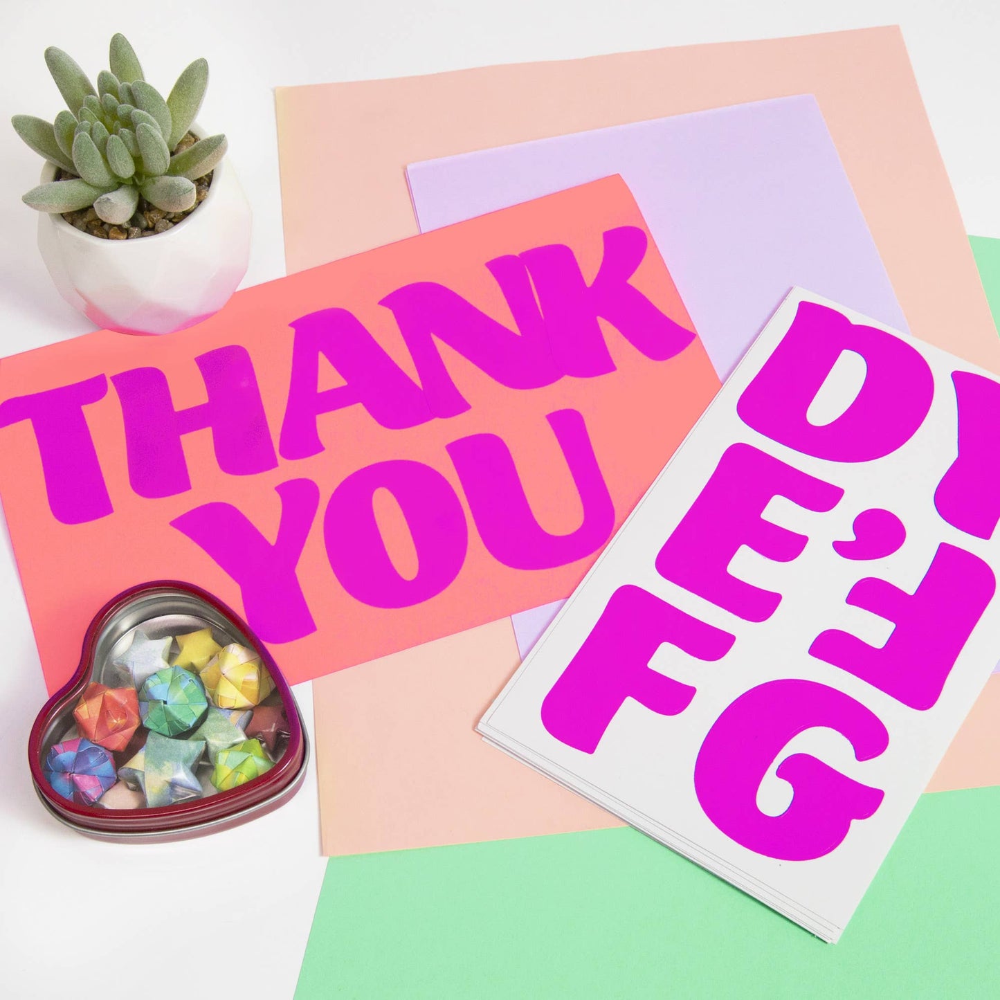 Alphabet & Number 2" Fluorescent Color (10 SHEETS): 24