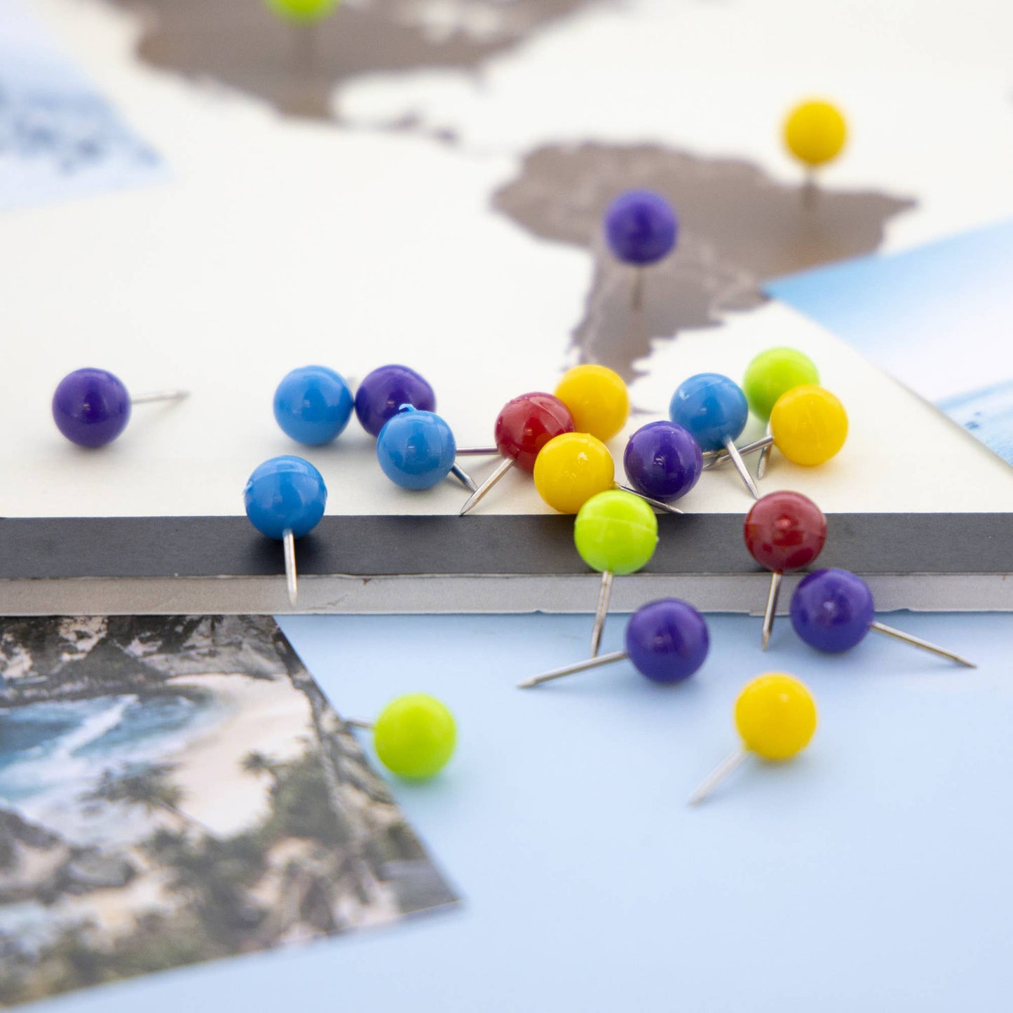 Push Pins Round Assorted Color (80/Pack): 24