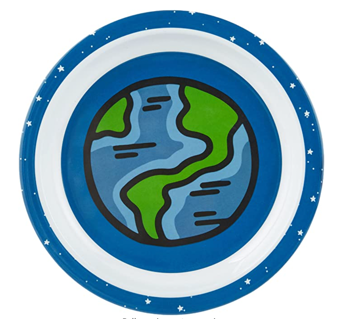 4-Piece Plate Melamine Space Theme Plate Set