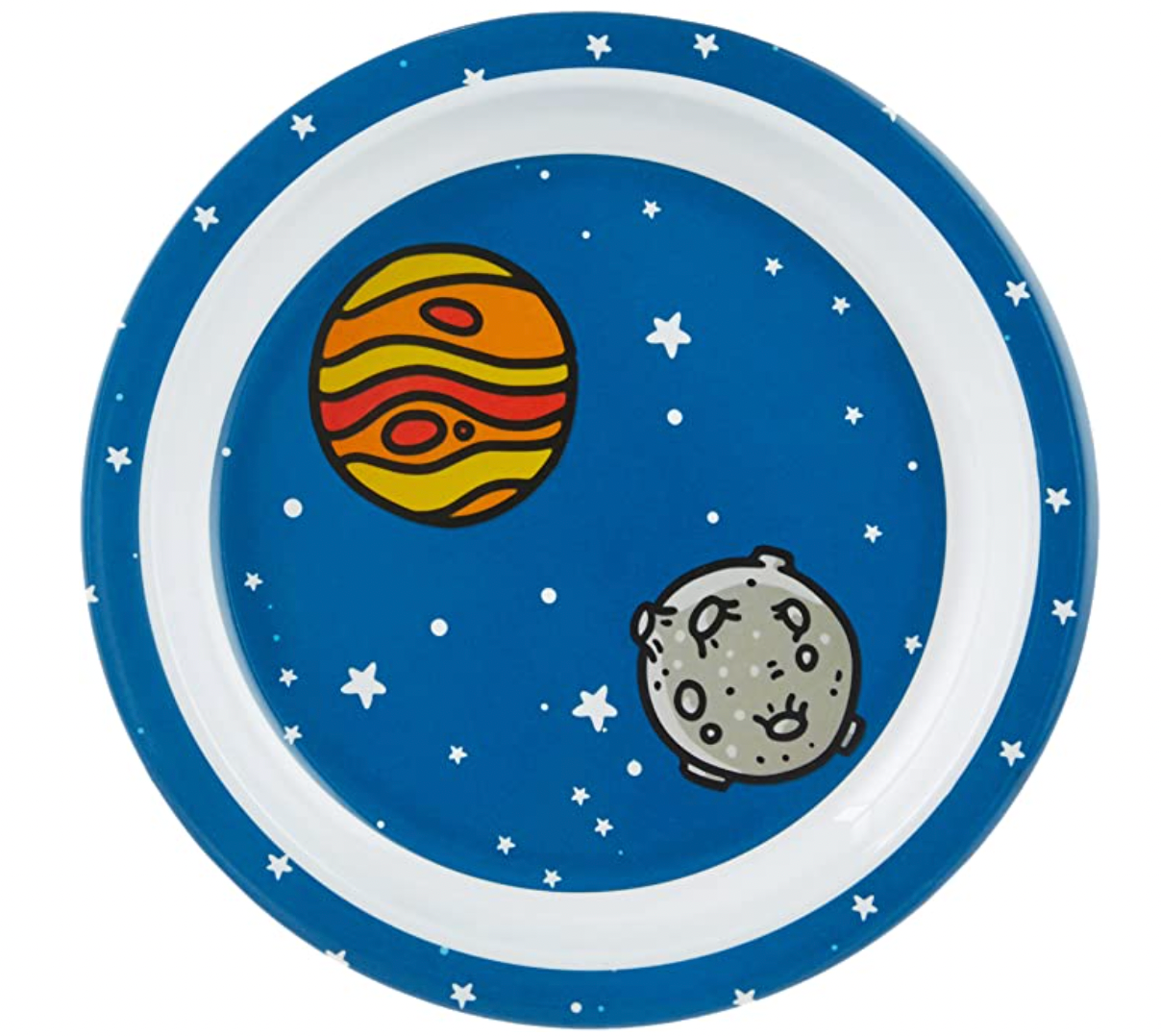 4-Piece Plate Melamine Space Theme Plate Set