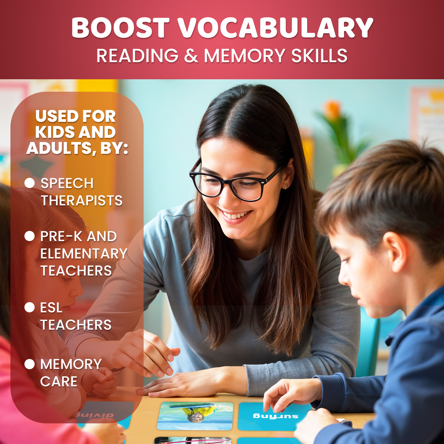 Flash Cards Age 4+ for Speech Therapy | Action Verbs