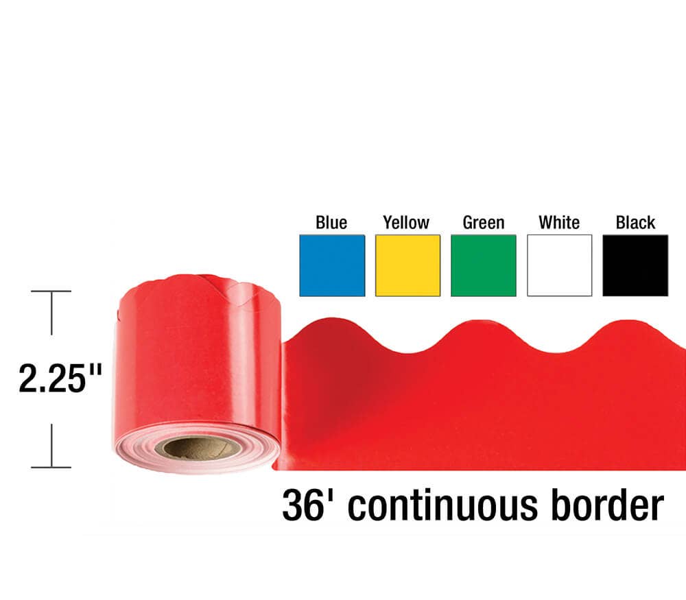 ROLLED BORDER PRIMARY COLOR SET: 6 Pack
