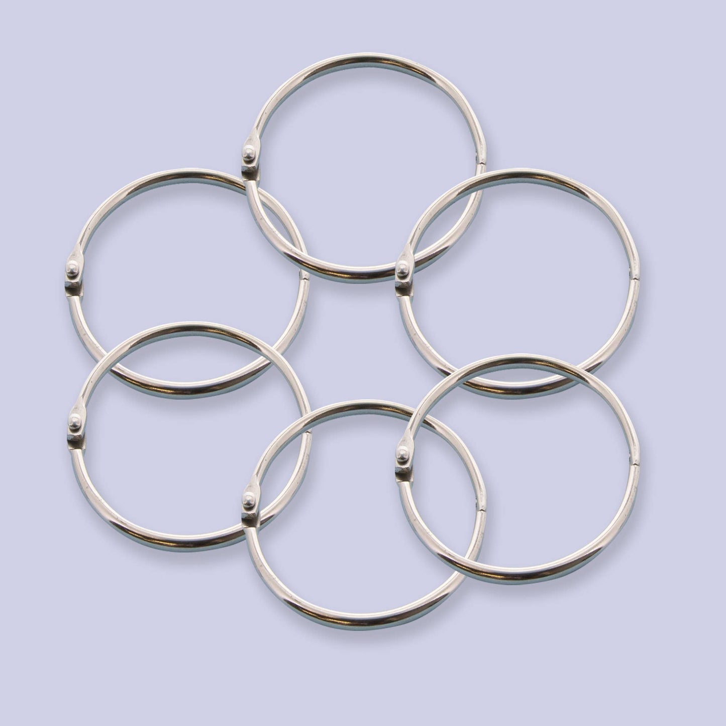 1" Metal Book Rings (12/Pack): 24