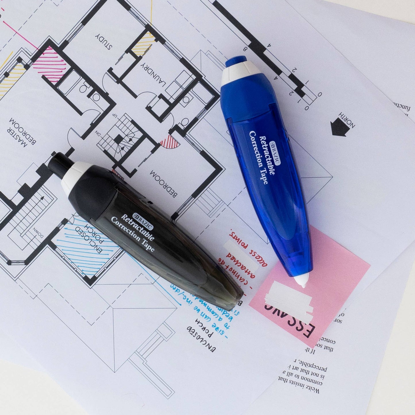 Correction Tape Retractable 5 mm x 196": 24