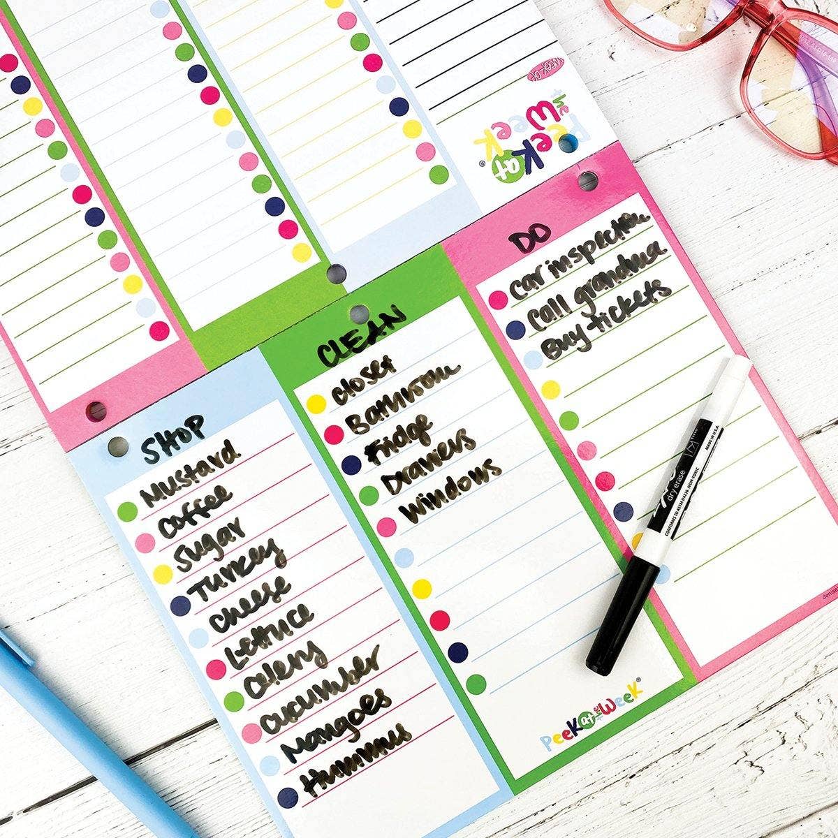 Peek at the Week® Weekly Planner Pad | Open Stock: All Bright & Cheery